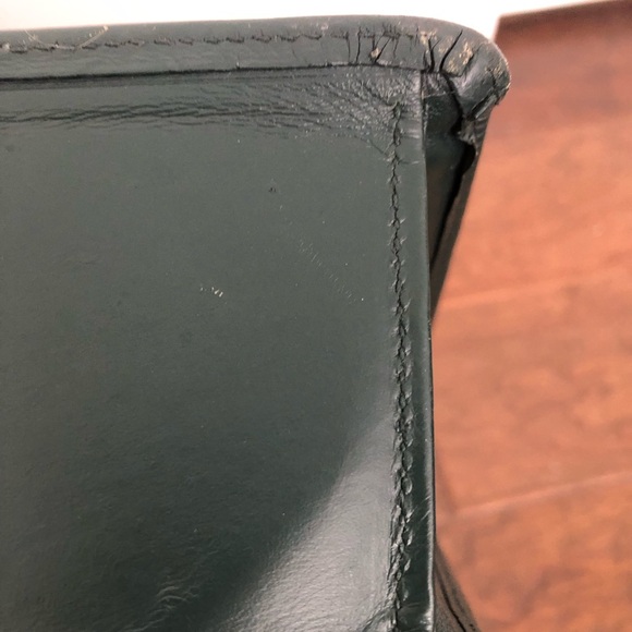 Vintage Green Leather Mark Cross Briefcase with Gold Hardware - Picture 11 of 11